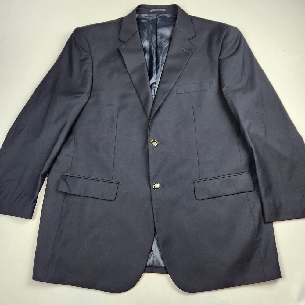 Mantoni Navy Blazer Sport Coat Mens 46R 100% Virgin Wool Milan Super 140s Regal